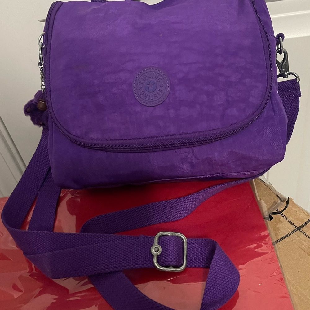 KIPLING PURPLE LUNCH BAG